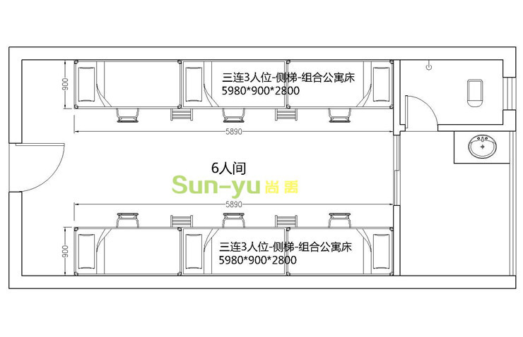 學(xué)生宿舍床布局圖